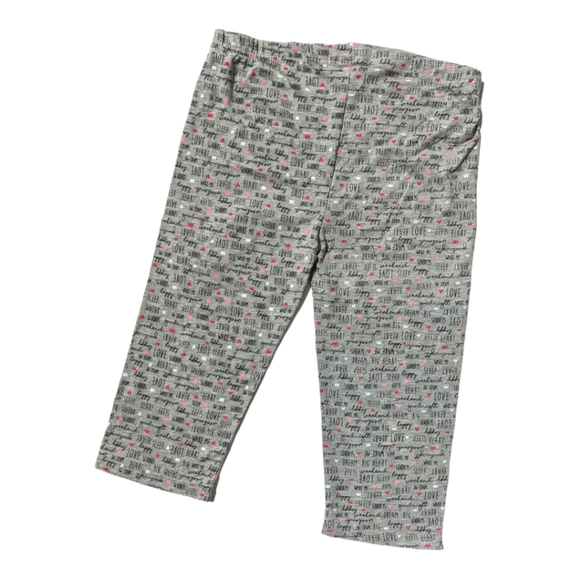 Pink Angel Girls 10-12 Grey Heart/Wake Me/Crown Sleep Pants - Picture 4 of 7